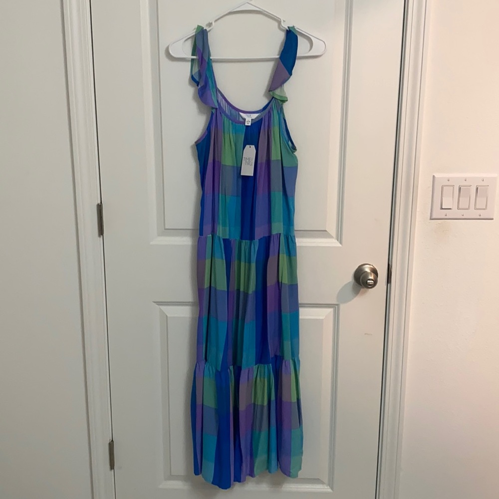NWT TIME a& TRU Maxi Dress L